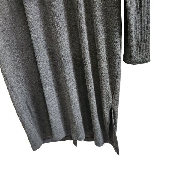 Uniqlo Dark Gray Charcoal Button Front Long Cardigan Pockets Women XL - Picture 8 of 9